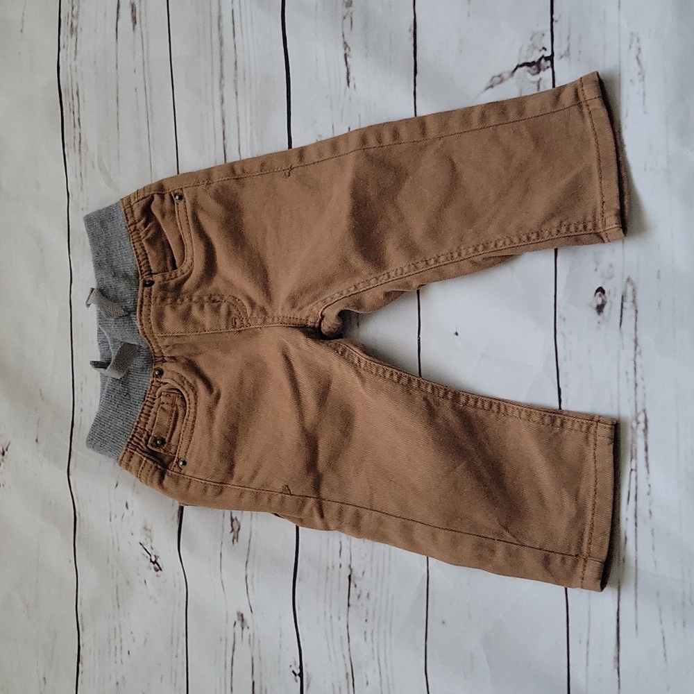 Skinny leg cognac pants